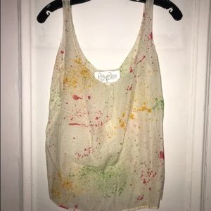 Rory Beca splatter paint tank top.